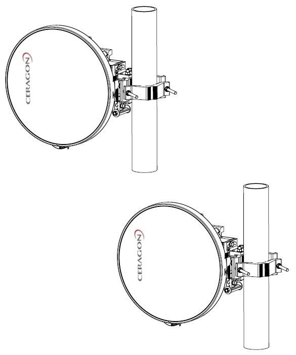 Bundle Pair - Ceragon Antennas -  E-band 80GHz 300mm